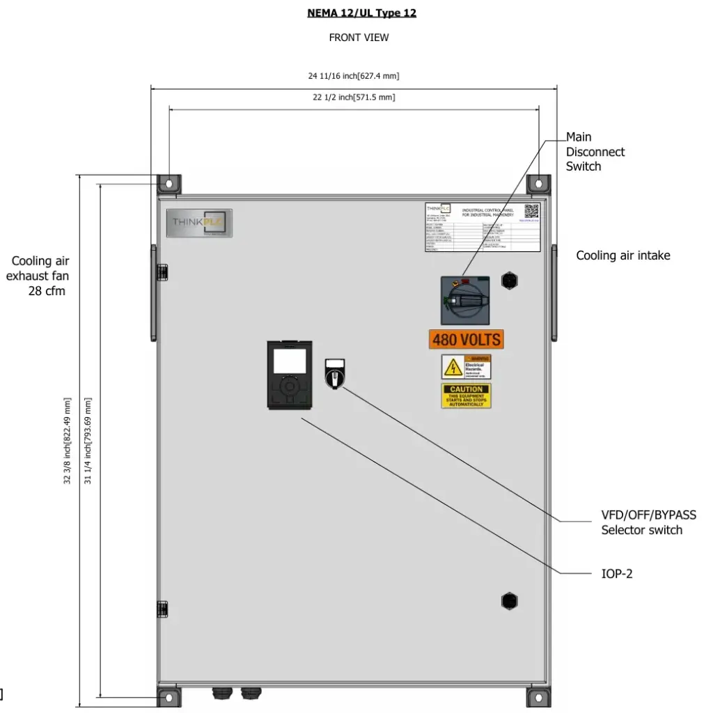 Enclosed VFD, G120, FSA, 480V with Bypass Contactor